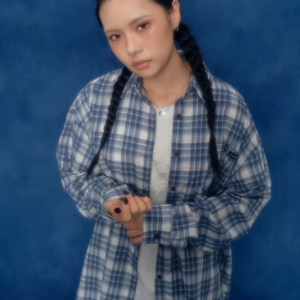 애즈온 에센셜 체크 셔츠