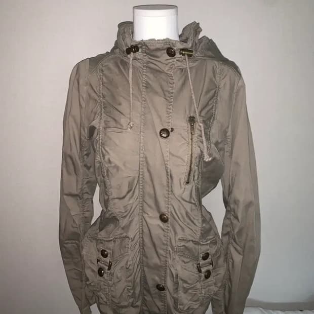 빈티지 카키 야상 점퍼