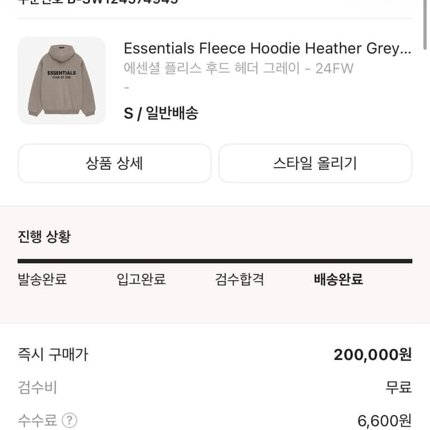 에센셜 피오브갓 후드티