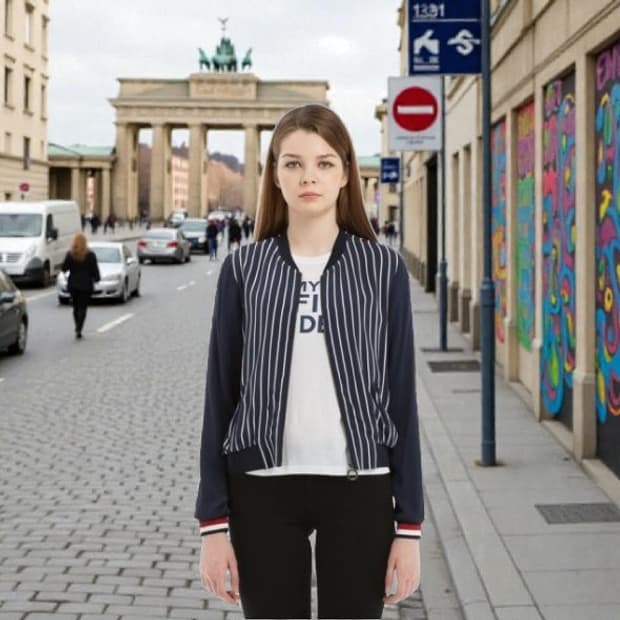 타미힐피거 스트라이프 봄버 자켓 55~66 / 거의새상품 / 간절기