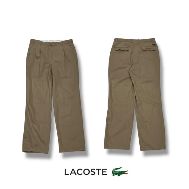 라코스테 핀턱 코튼팬츠 s08705