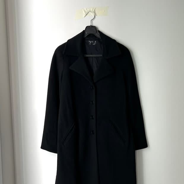 Agnes b 아네스베 플레어 울 코트