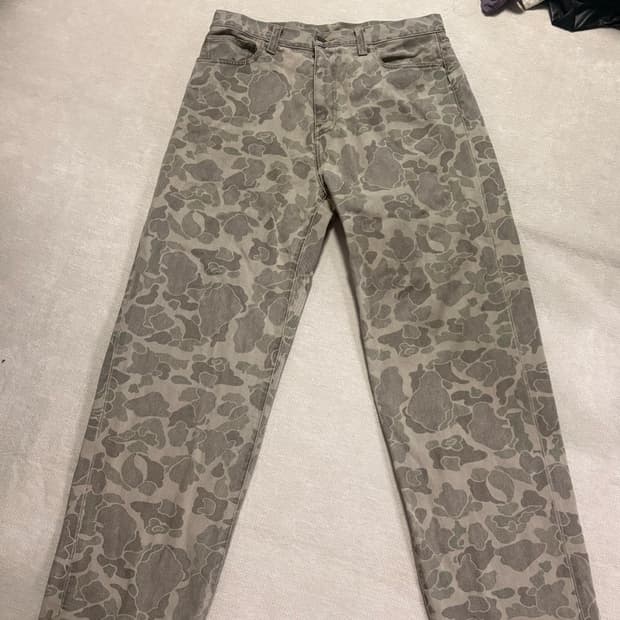 칼하트WIP 덕 랜든 팬츠 매이트랜드 카모 덕 블랙 블리치드