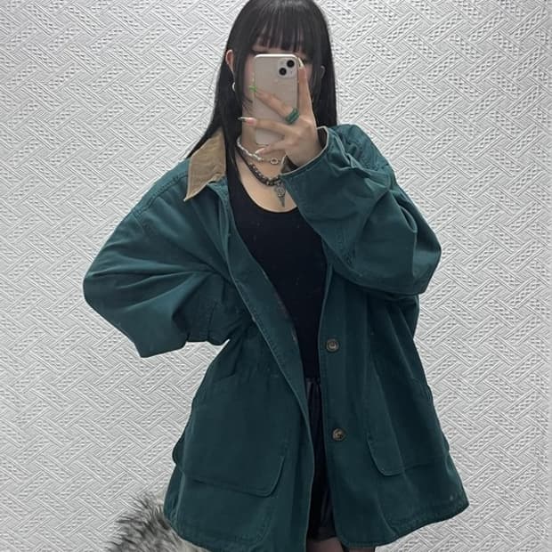 아메리칸 이글 아웃피터스 레트로 그린 헌팅 자켓 XL C09357