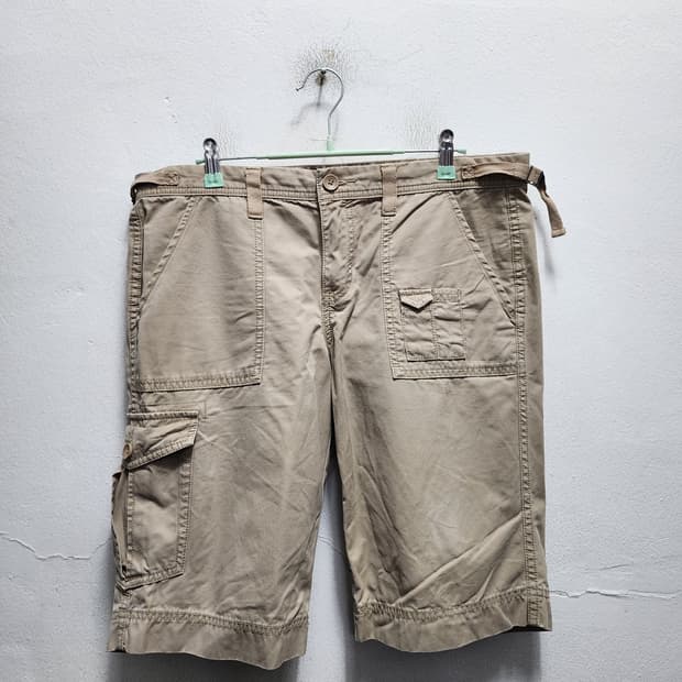 캘빈클라인 백로고 카고반바지