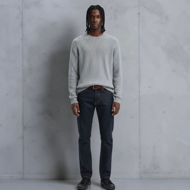 M/ 띠어리 메리노울 골지 니트