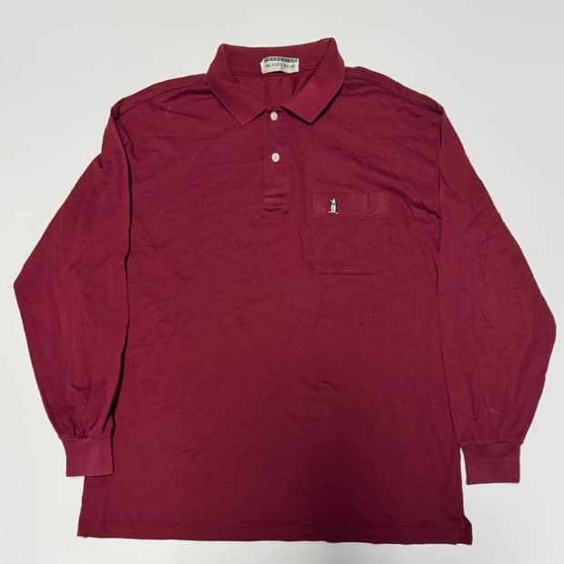 먼싱웨어 골프 긴팔 카라티 L~XL 버건디