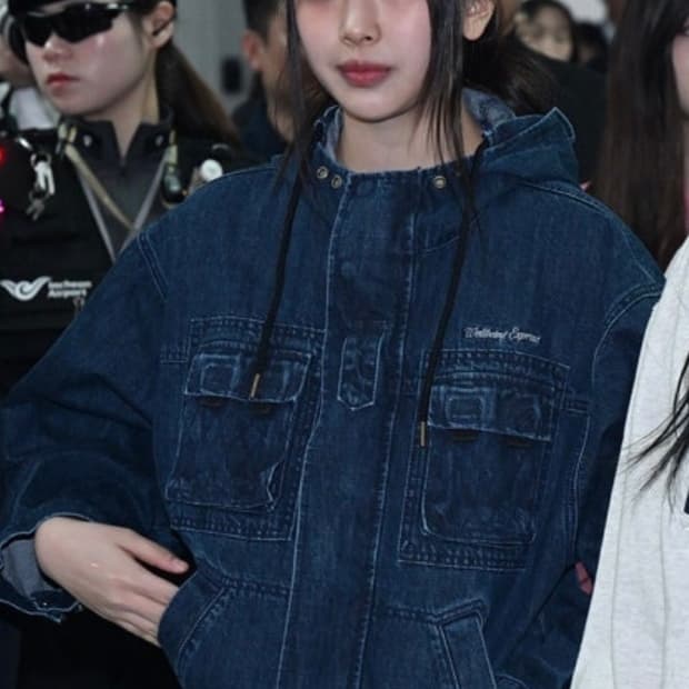 웰빙익스프레스 후디드 데님 자켓 블랙