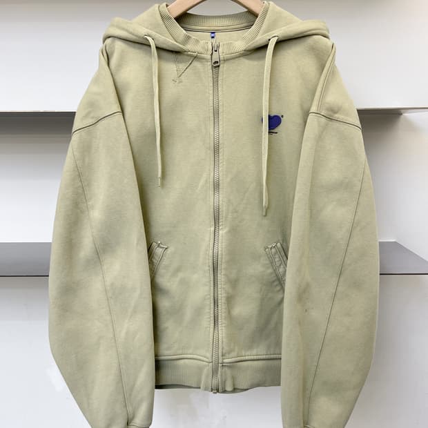 아더에러 22S/S 트윈 하트 로고 집 후드