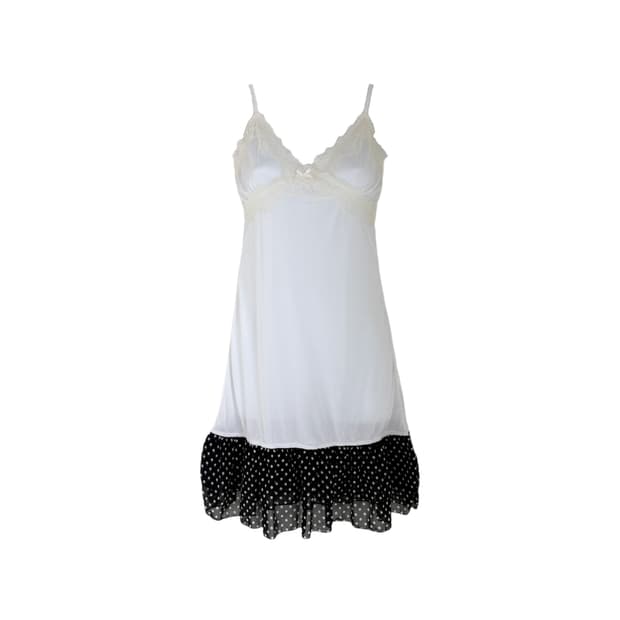 polka dot hem slip dress