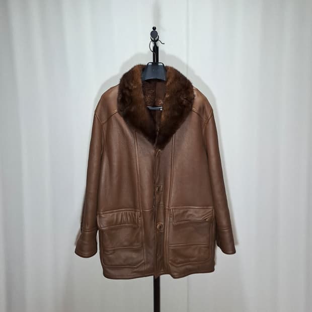 (택포) SORDOPA 밍크카라 양가죽 양털 무스탕 105 B358