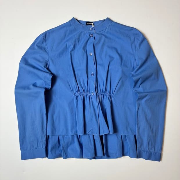 질샌더 16FW 셔링 코튼 블라우스 PN9363