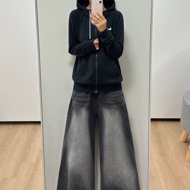 나이키 솔로 스우시 블랙 후드집업
