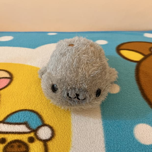 복슬 회색 마메고마 인형