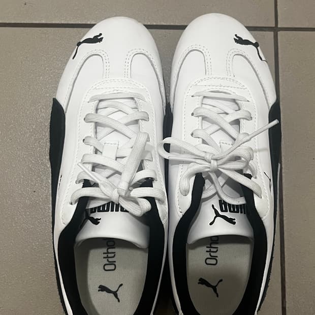 푸마 스피드캣 레더 화이트-블랙 245