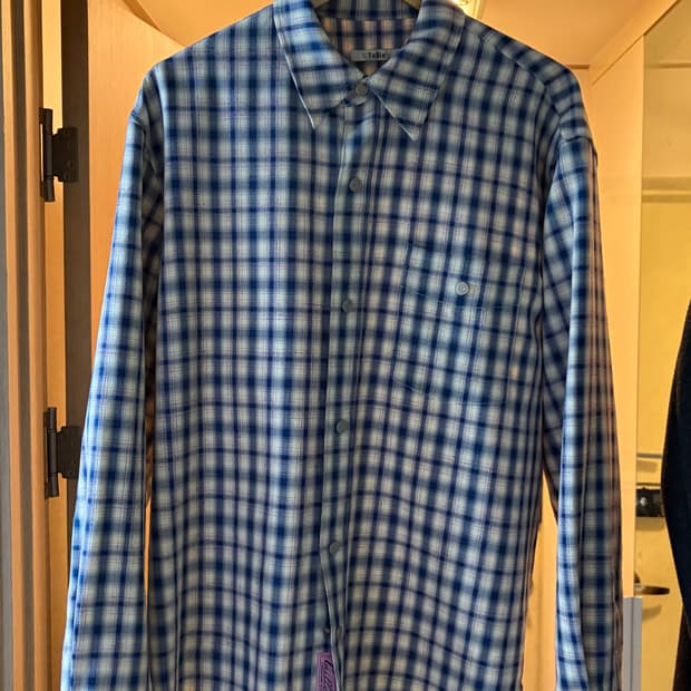 (2)타일레 플레이드 체크셔츠 블루