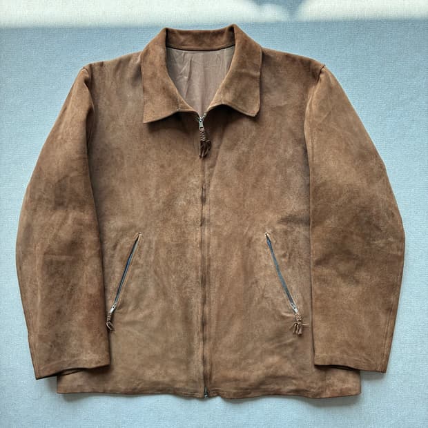 빈티지 스웨이드 스포츠 자켓