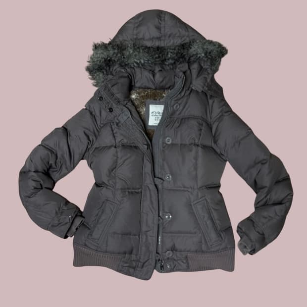 Espirit 울프죠 퍼후드패딩