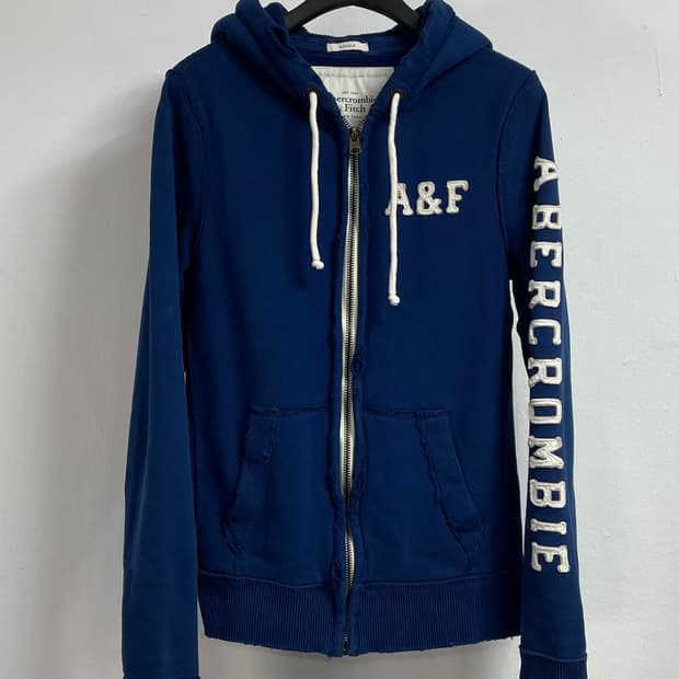 아베크롬비 코발트 블루 사이드 후드집업 (on.339)   