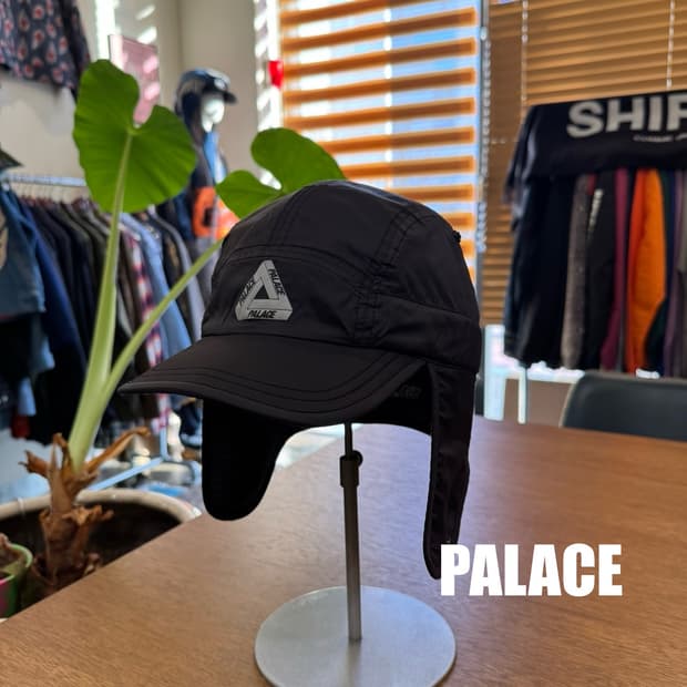 [OS] 팔라스 그리드 플리스 리버시블 이어플립 햇 블랙 