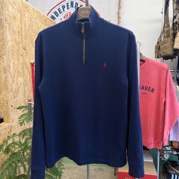 폴로 랄프로렌 네이비 하프짚업