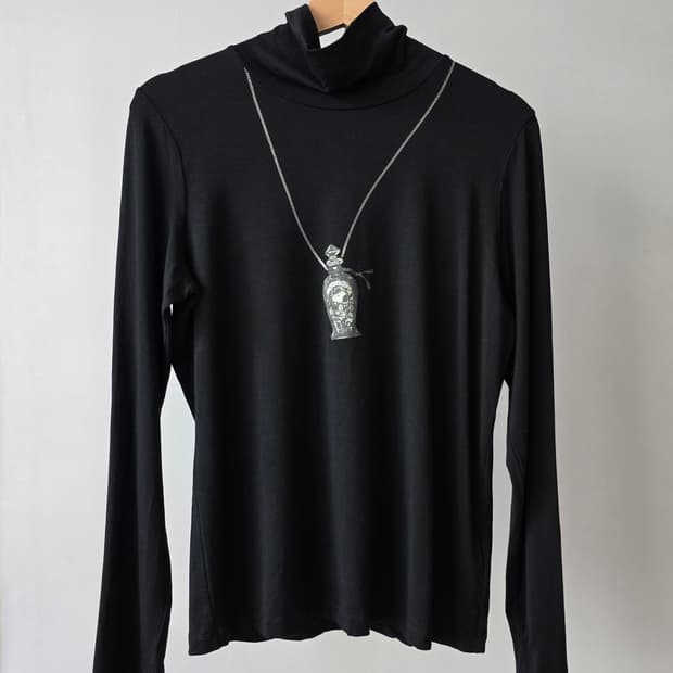 스누피 텐셀 목폴라 티셔츠