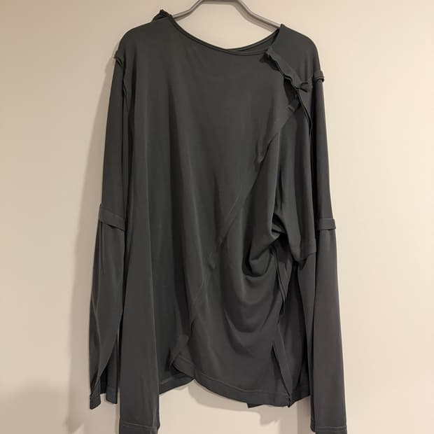 드레이프 스웨트셔츠 그레이 