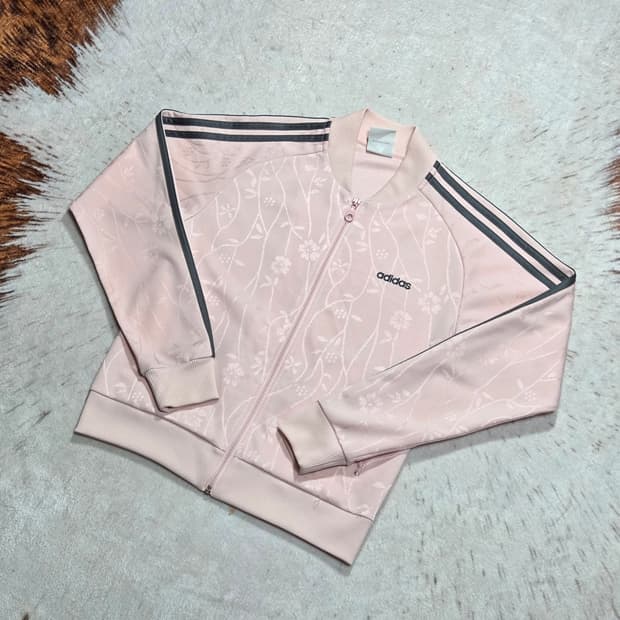 아디다스 자카드 핑크 져지