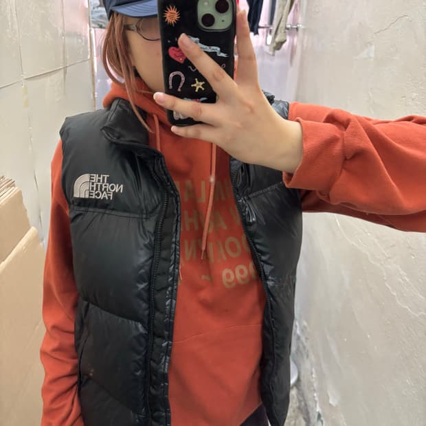 노스페이스 700 눕시 유광 패딩 조끼