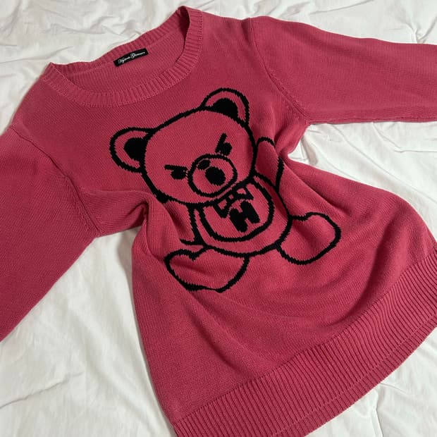 히스테릭글래머 퍽베어 니트