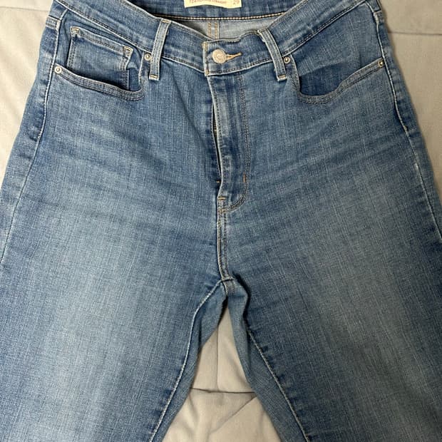 리바이스 724 하이 라이즈 스트레이트 청바지 29