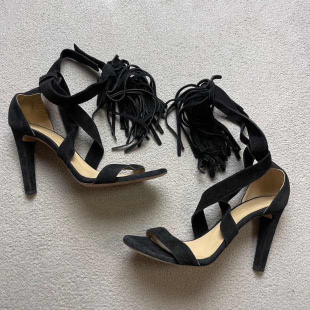 [36] 끌로에 leather Fringed Sandals -230