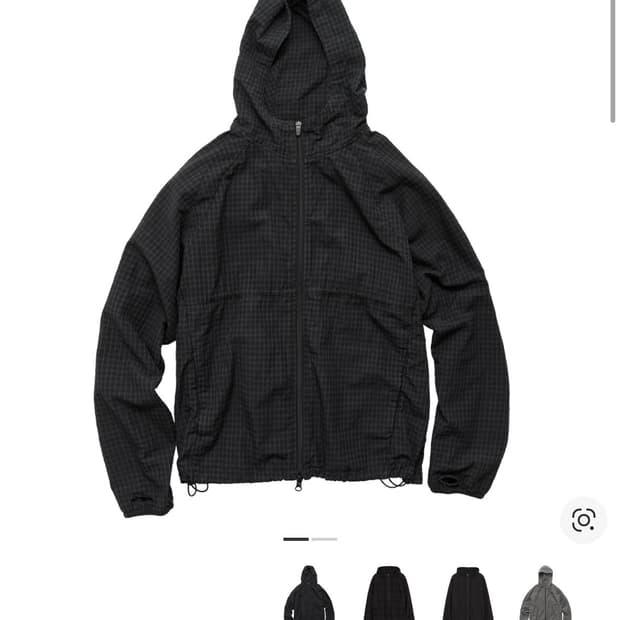 (4) 폴리테루 휴먼인덱스 휴먼 체크 후디 파카 차콜