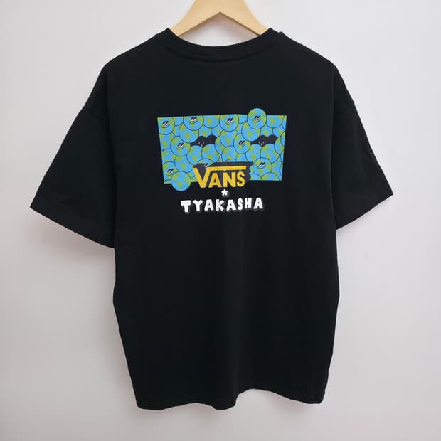 [S] 반스 x TYAKASHA 블랙 반팔티