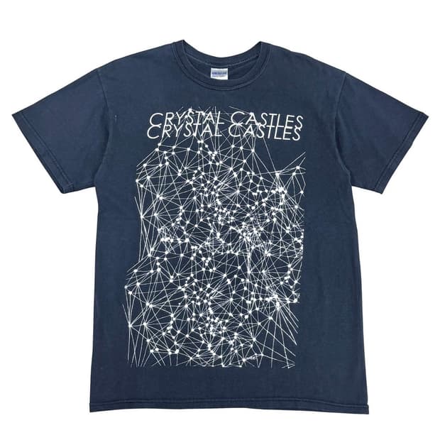 빈티지 00s Crystal Castles 티셔츠