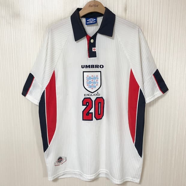 엄브로 97-99 잉글랜드축구국대 홈유니폼/져지 XL #20 마이클 오언
