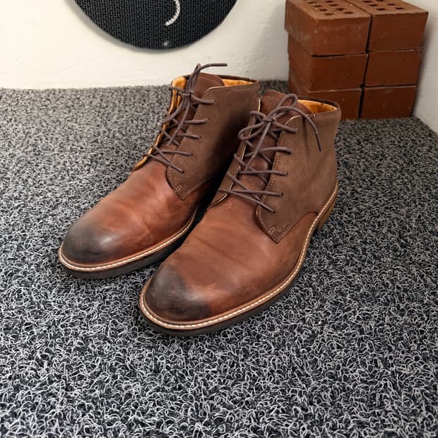 ECCO 남성용 브라운 가죽 부츠 43 /270