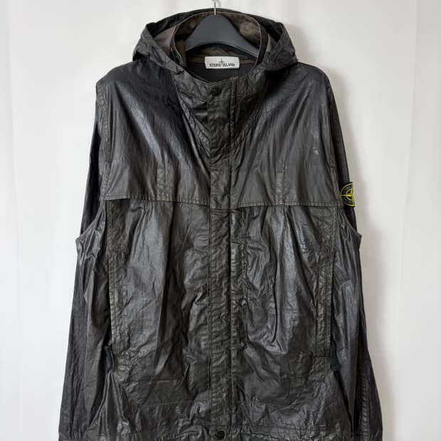 a80) 스톤아일랜드 무솔라고마타 왁스 후드자켓