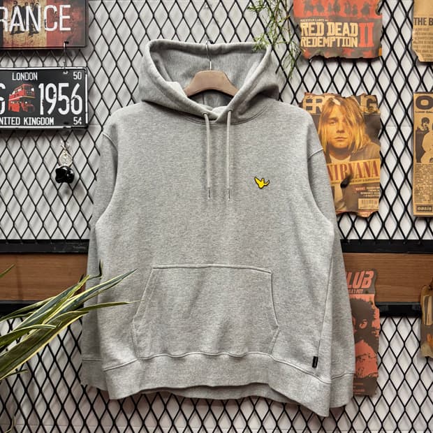 마크 곤잘레스 와릿이즌 후드티 전면 로고 포인트 그레이