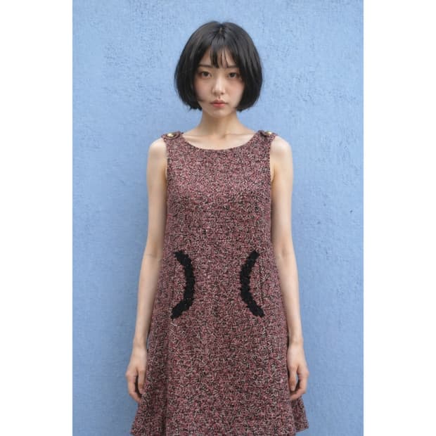 슬리브리스 분홍 원피스