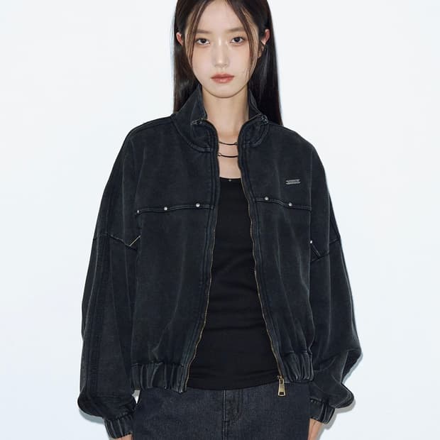 헬레네파리스 오버핏 스탠드 집업 자켓