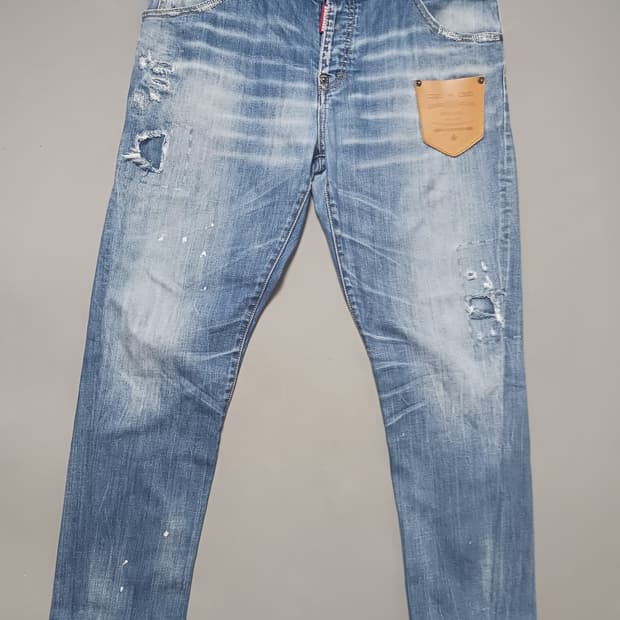 [50] 디스퀘어드2 래더포켓 레귤러진 청바지 34 35