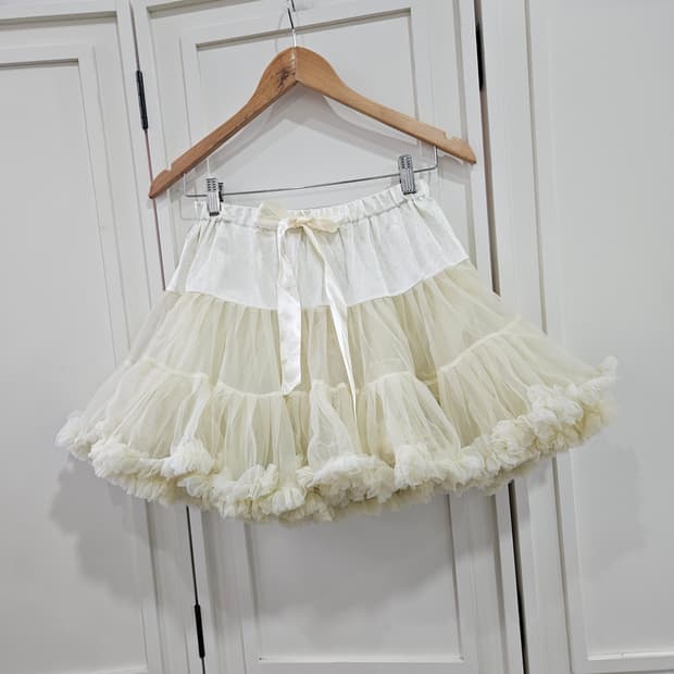 아이보리 캉캉 튜튜 스커트