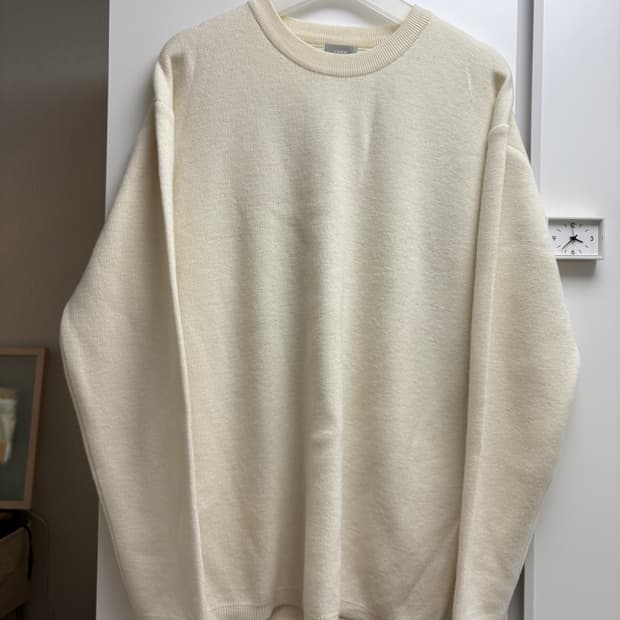 쿠어 울캐시 혼방 니트 아이보리 L