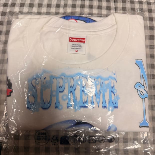 슈프림 플래쉬 티셔츠 화이트 - 26SS (M사이즈)