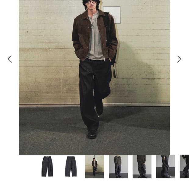 시도 커브드 데님팬츠 