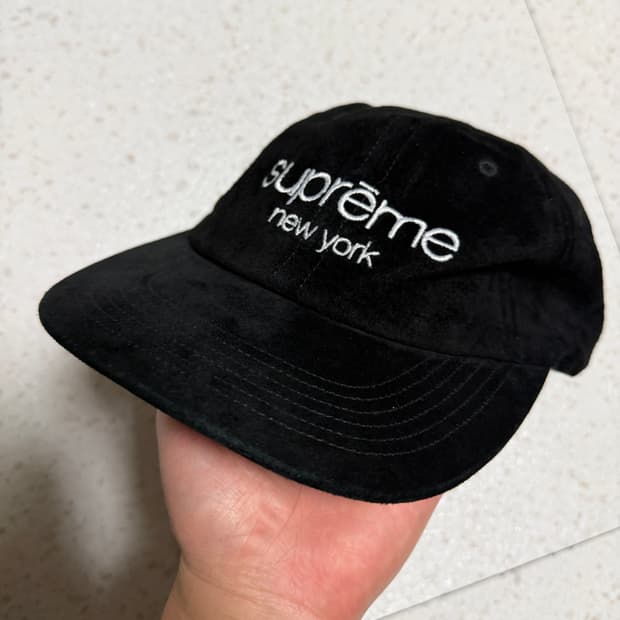 슈프림 코듀로이 캠프캡 블랙