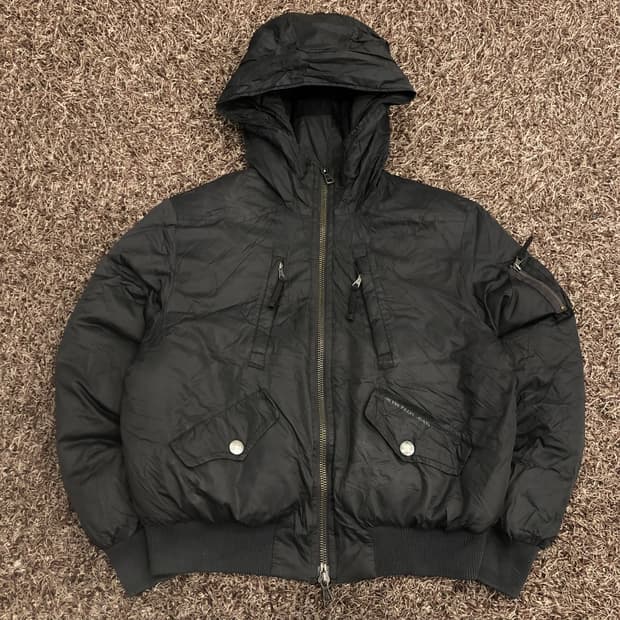 캘빈클라인 투웨이 봄버 MA-1 플라이트 후드 항공 점퍼