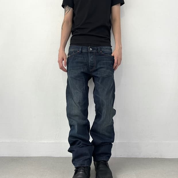 디젤 2000s Viker 블루 워싱진