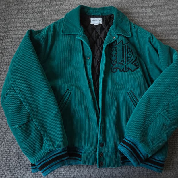 디스이즈네버댓 코듀로이 바시티 자켓 L